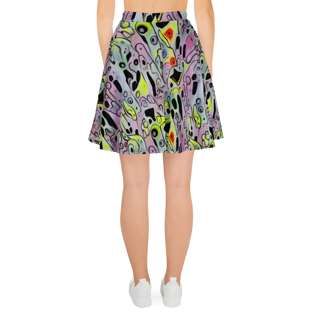 Pastel Mayhem on Skater Skirt — Back