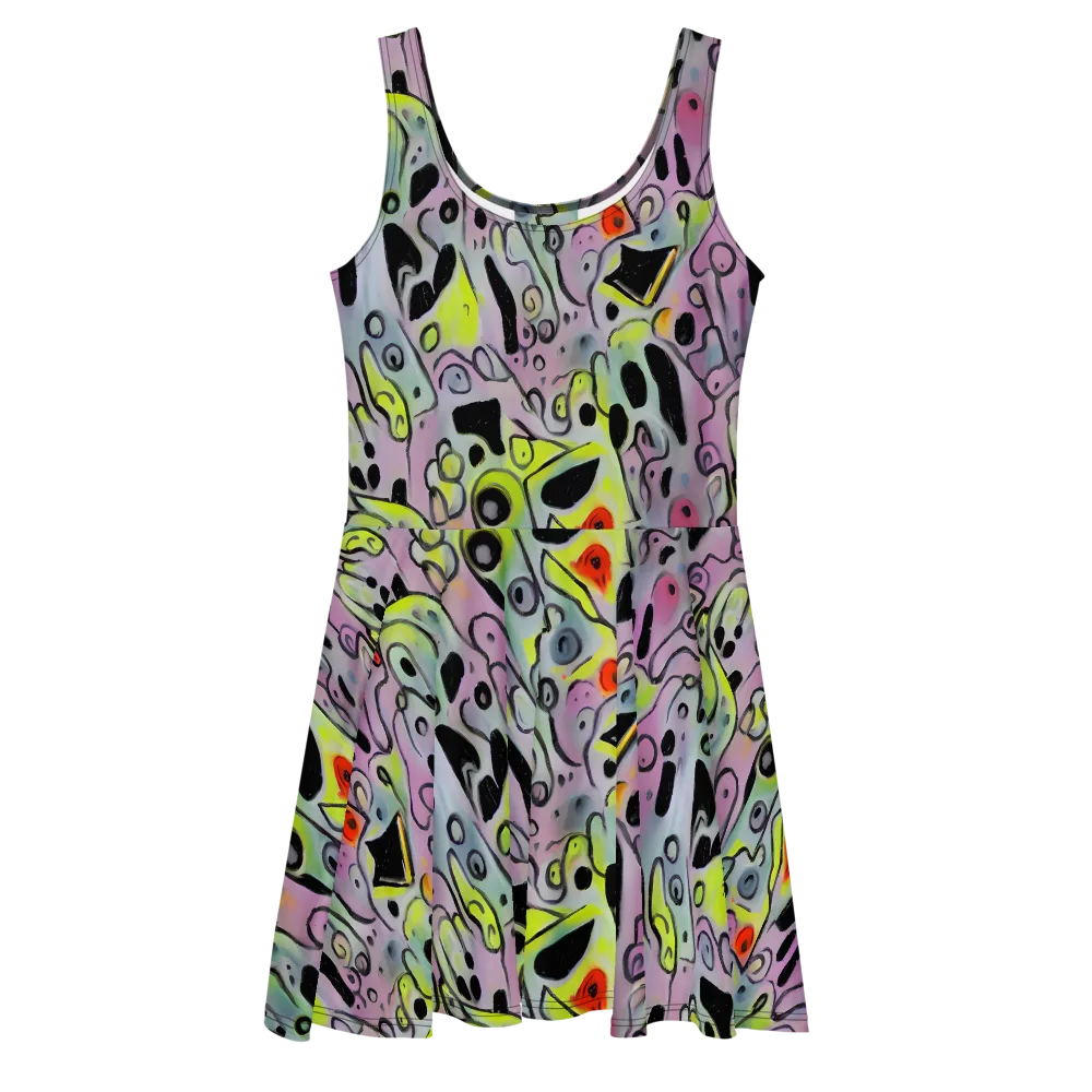 Pastel Mayhem on Skater Dress — Front