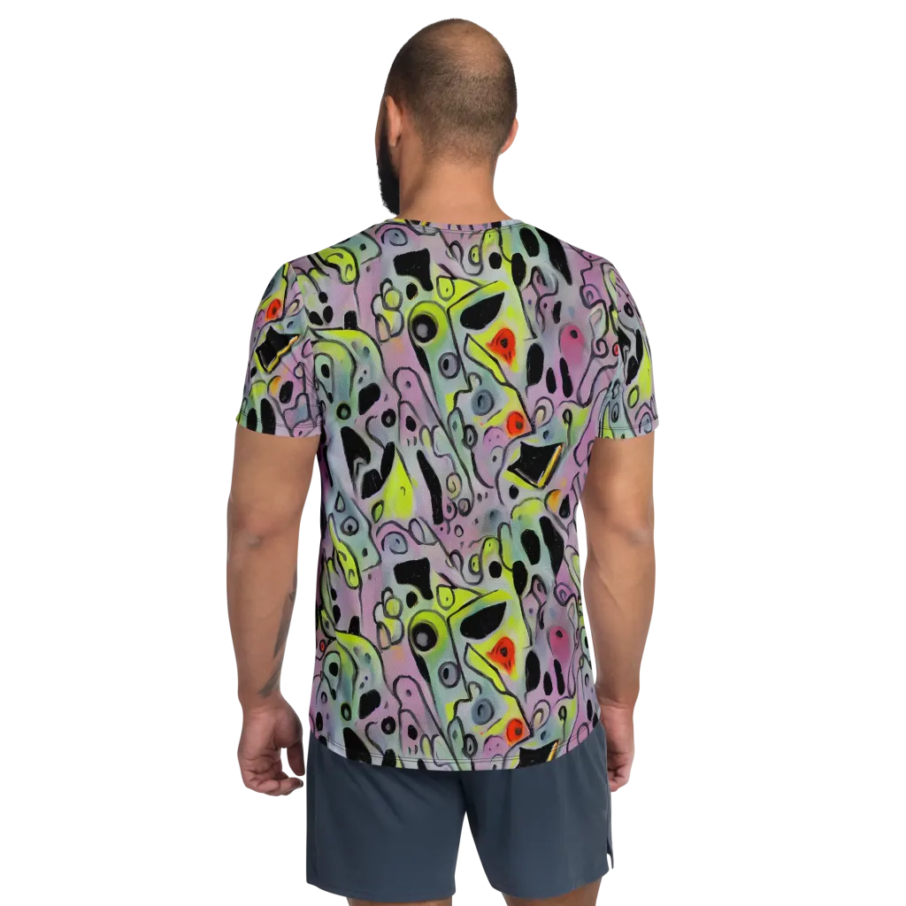 Pastel Mayhem on Men's Athletic T-Shirt — Back