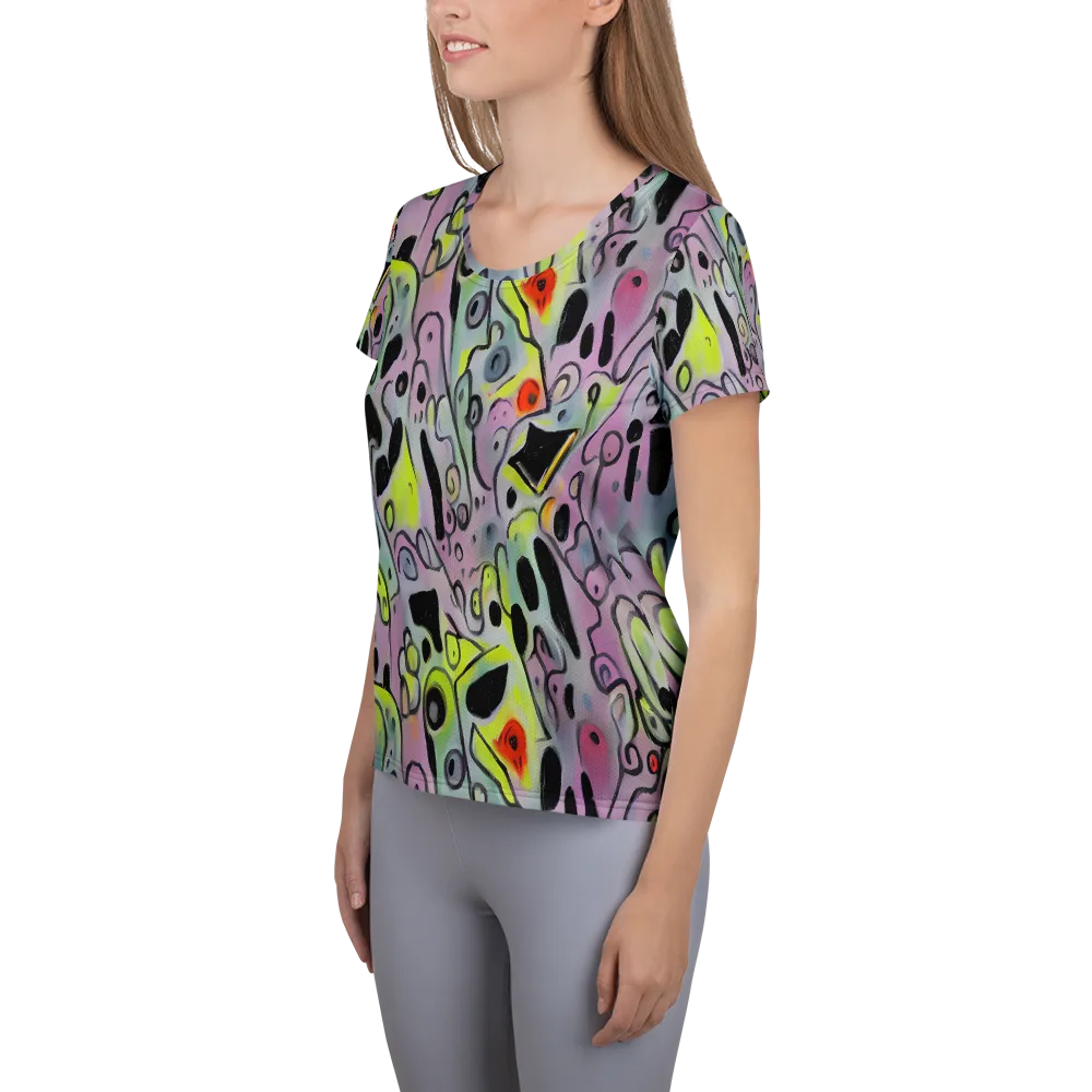 Pastel Mayhem on Women's Athletic T-Shirt — Left