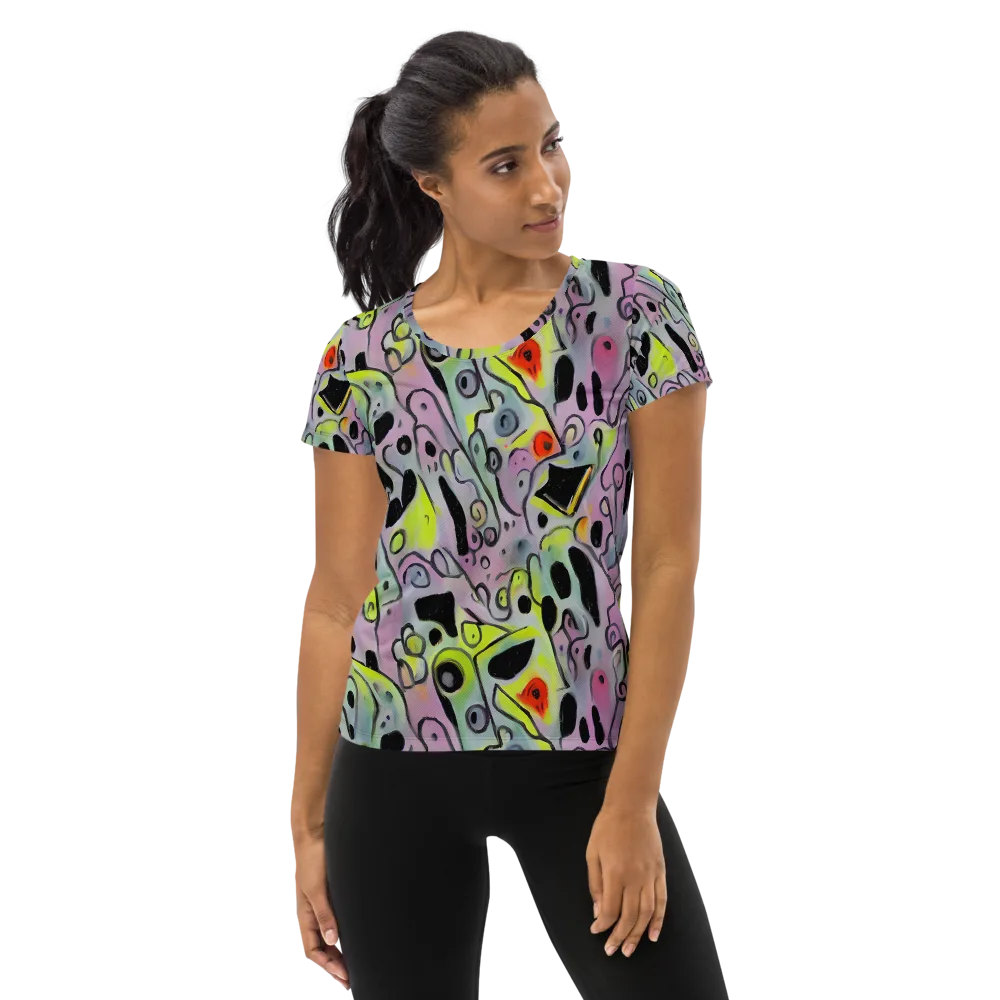 Pastel Mayhem on Women's Athletic T-Shirt — Front