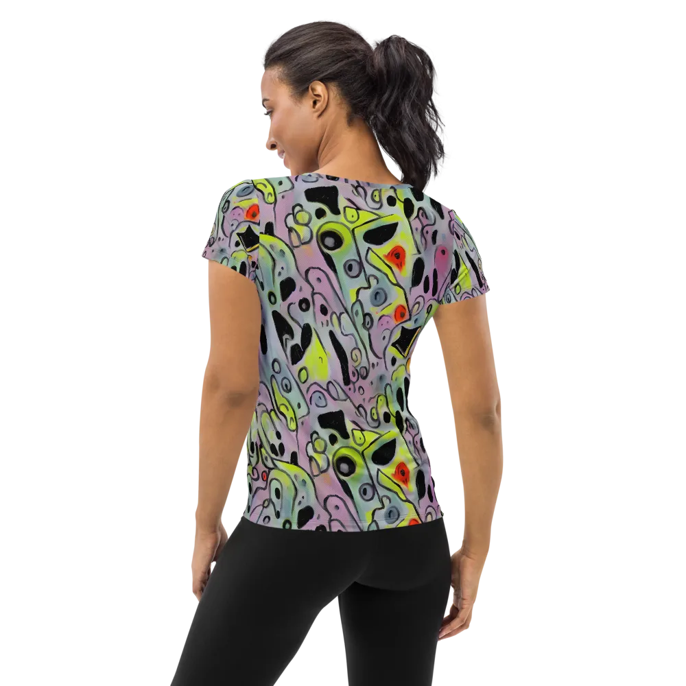 Pastel Mayhem on Women's Athletic T-Shirt — Back