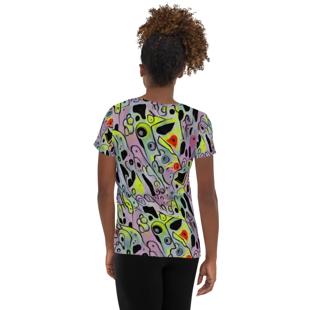 Pastel Mayhem on Women's Athletic T-Shirt — Back