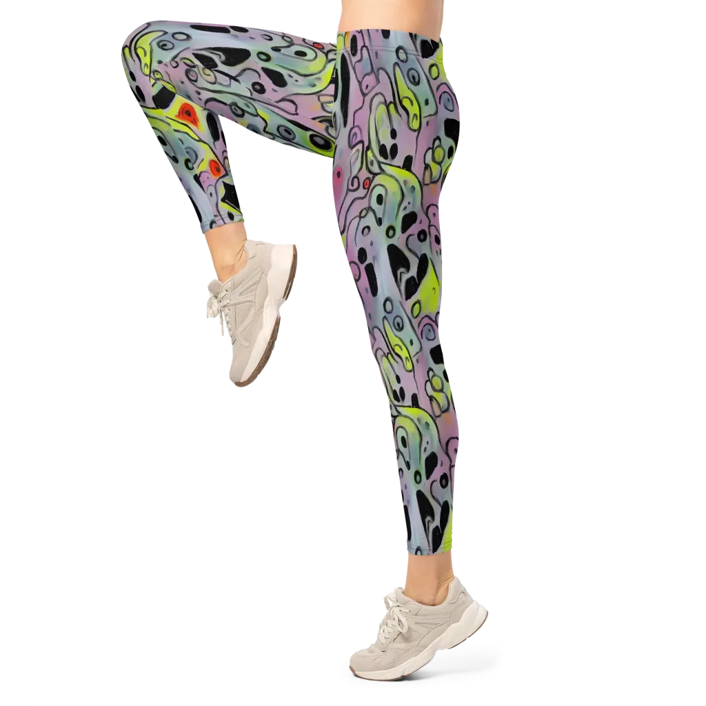 Pastel Mayhem on Leggings — Left