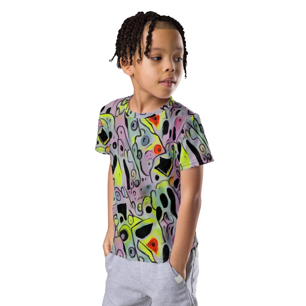 Pastel Mayhem on Kids Crew Neck T-Shirt — Left Front