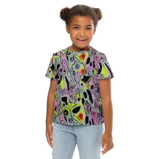 Pastel Mayhem on a Kids Crew Neck T-Shirt