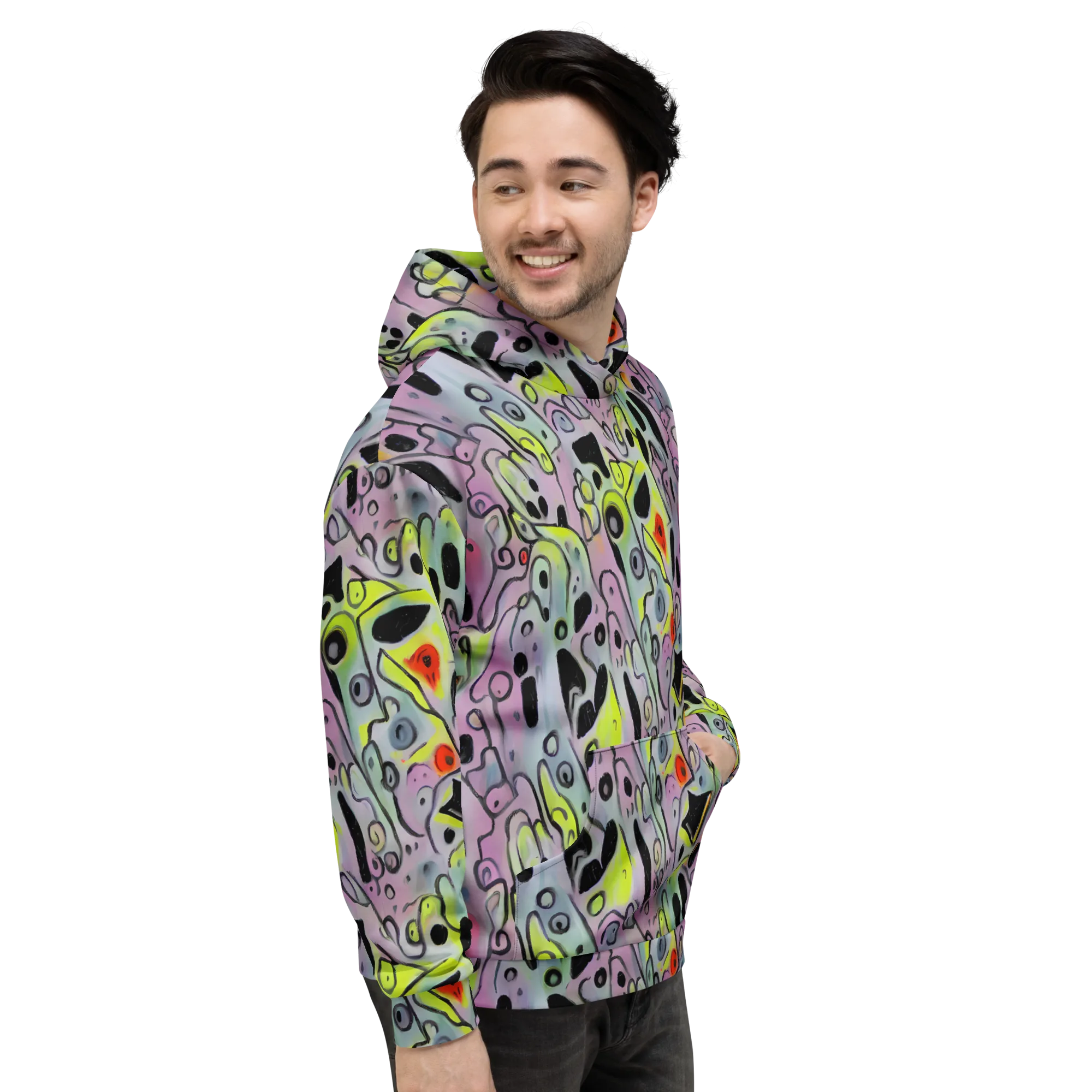 Pastel Mayhem on Hoodie — Right
