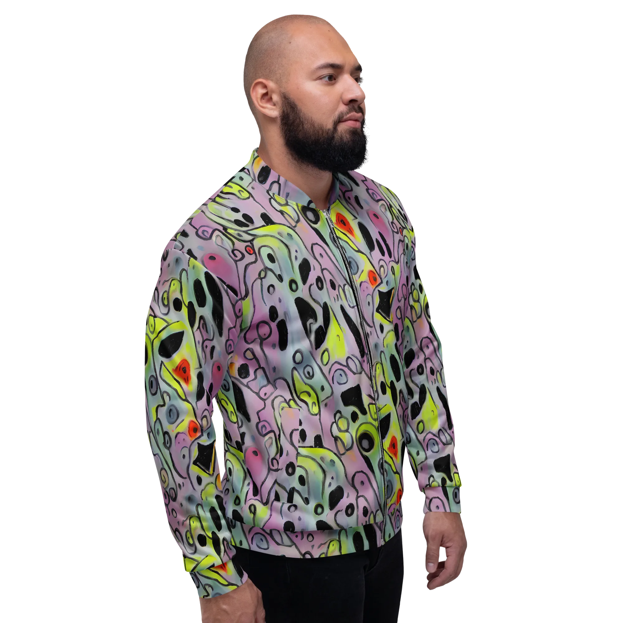 Pastel Mayhem on Bomber Jacket — Right