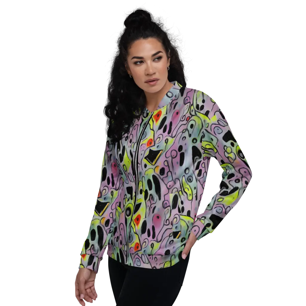 Pastel Mayhem on Bomber Jacket — Left