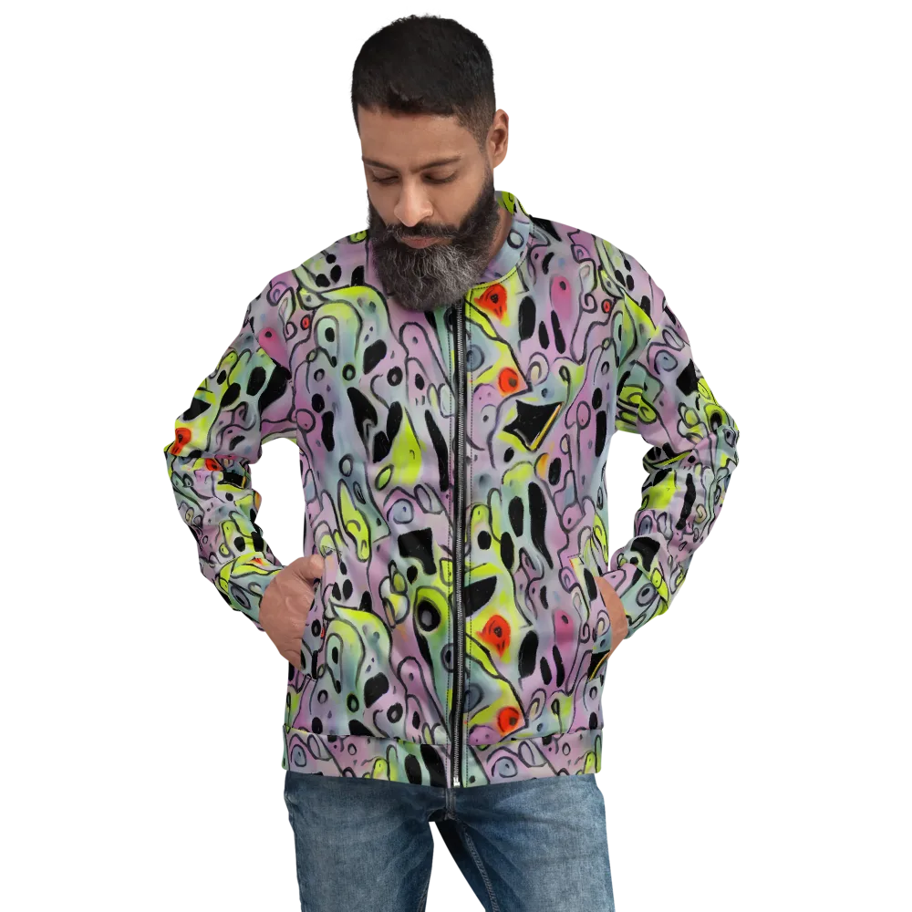 Pastel Mayhem on Bomber Jacket — Front