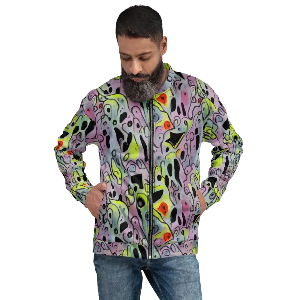 Pastel Mayhem on Bomber Jacket — Front