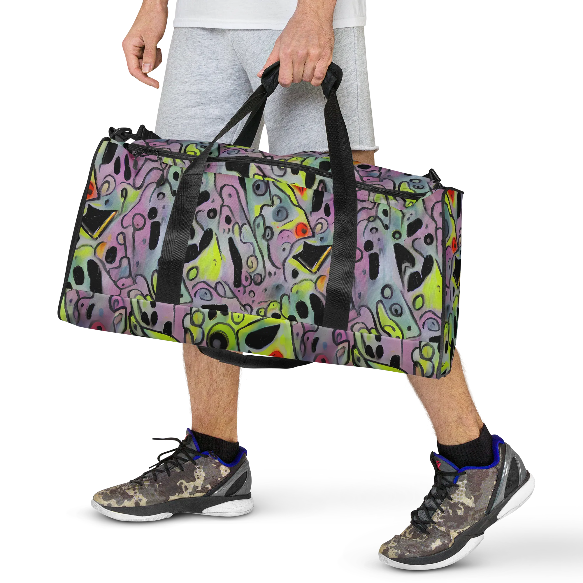 Pastel Mayhem on Duffle Bag — Front