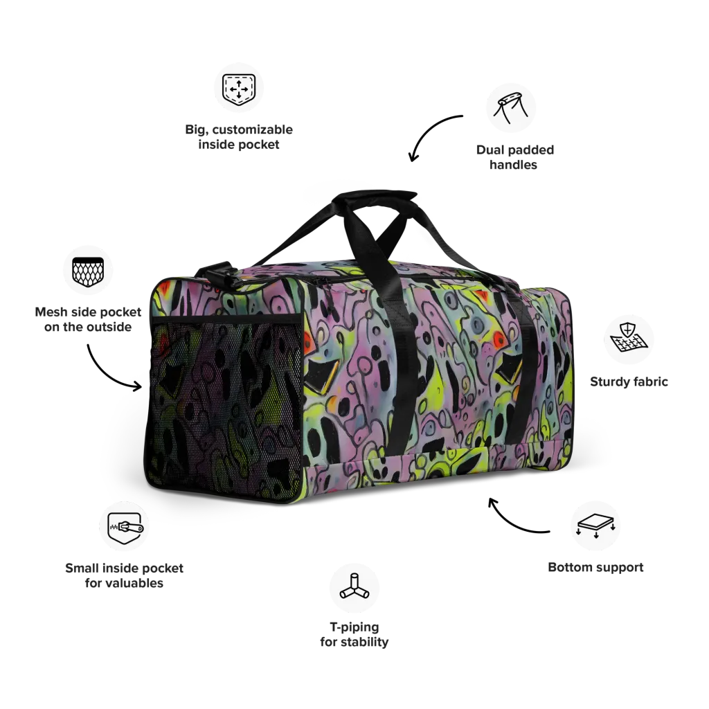 Pastel Mayhem on Duffle Bag — Right Front