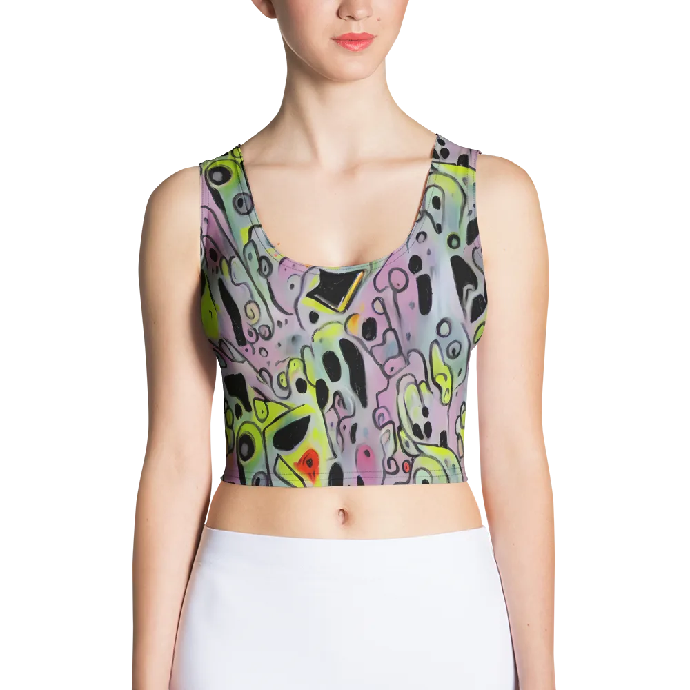 Pastel Mayhem on Crop Top — Front