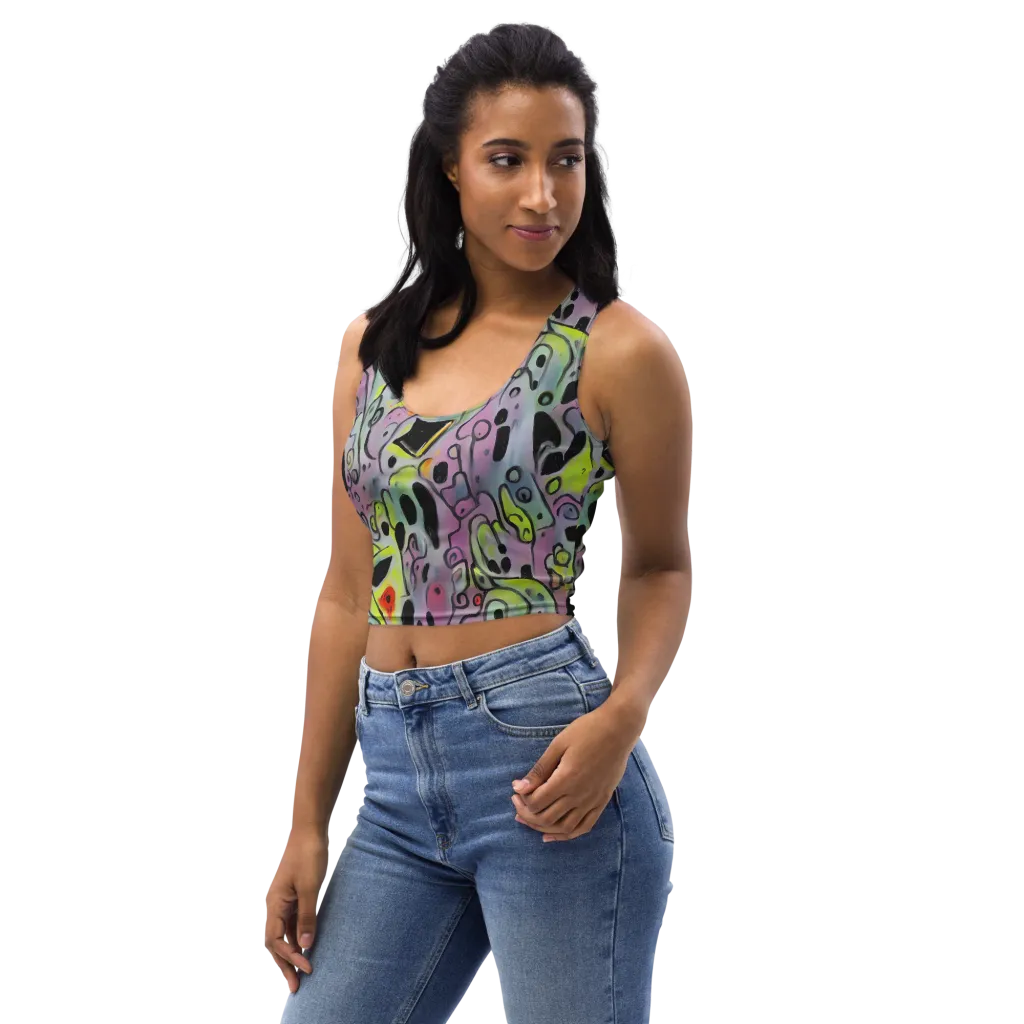 Pastel Mayhem on Crop Top — Left Front