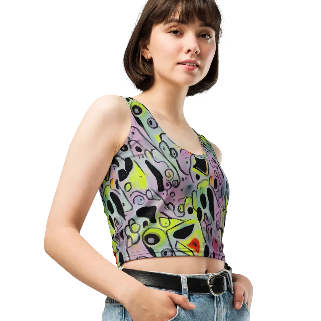 Pastel Mayhem on Crop Top — Right Front