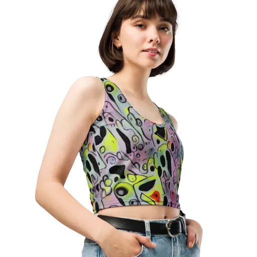 Pastel Mayhem on a Crop Top