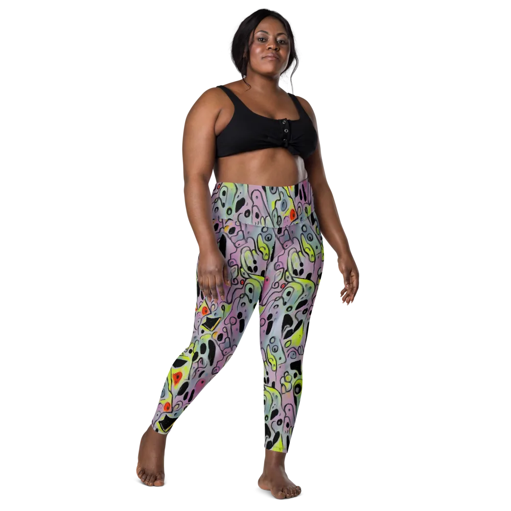 Pastel Mayhem on Leggings with Pockets — Front