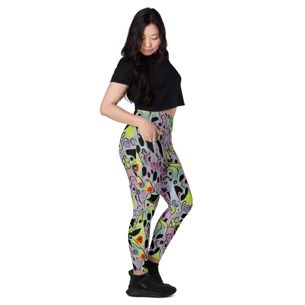 Pastel Mayhem on Leggings with Pockets — Right