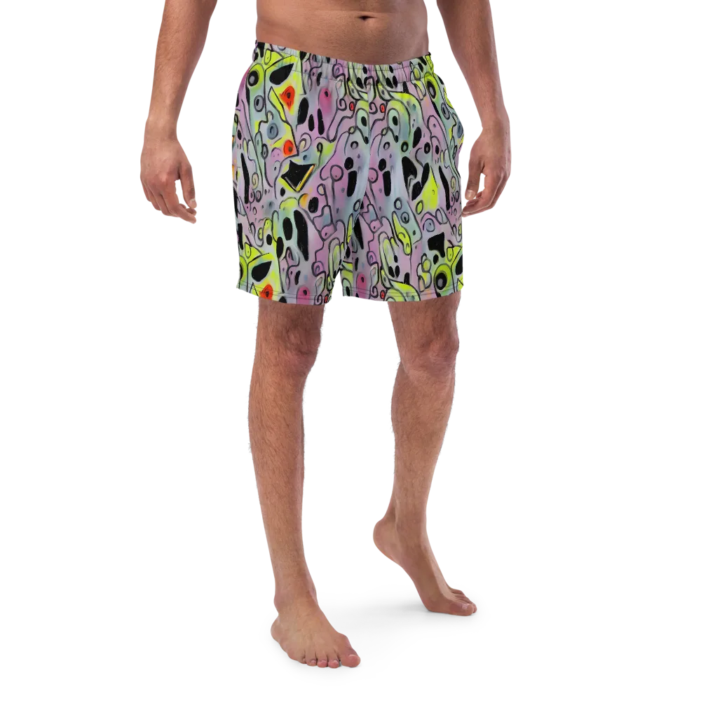 Pastel Mayhem on Swim Trunks — Front