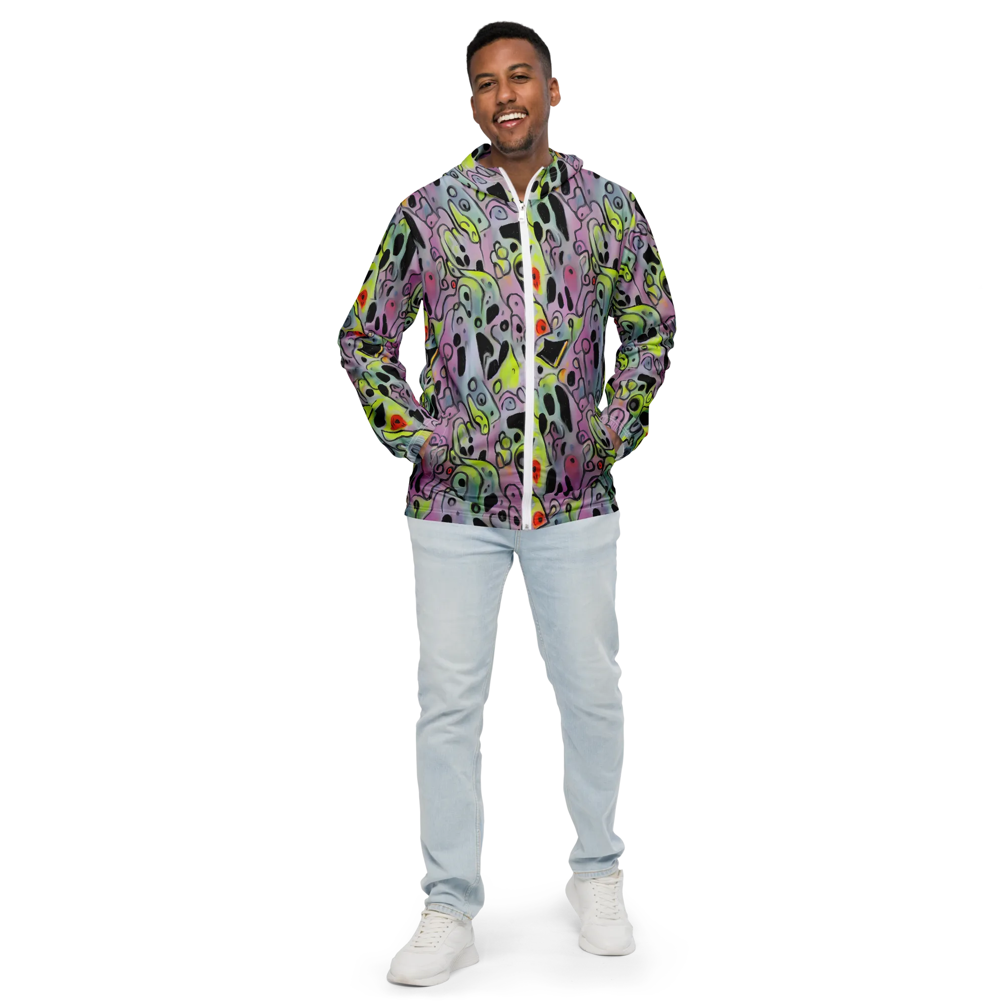 Pastel Mayhem on Men's Windbreaker — Front