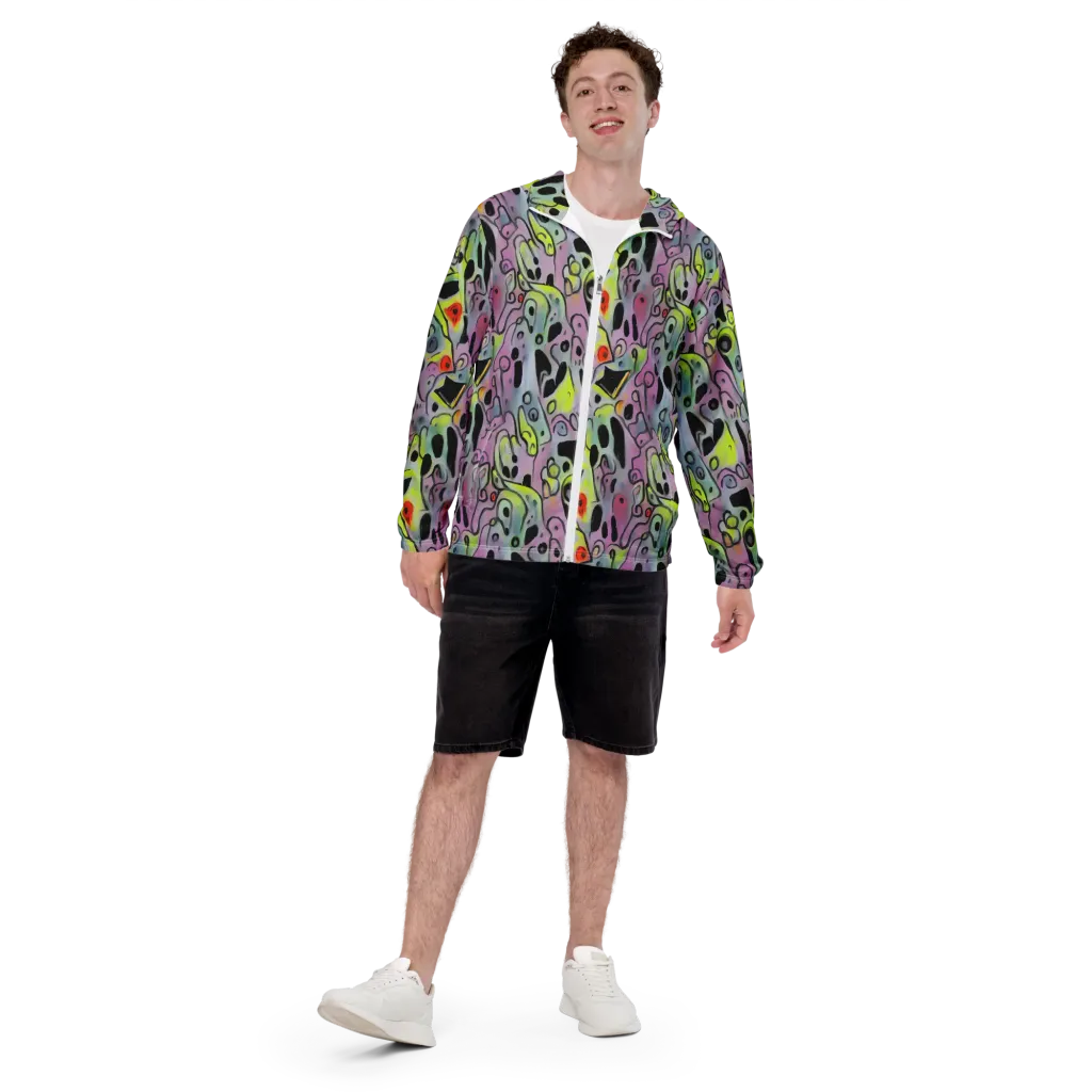 Pastel Mayhem on Men's Windbreaker — Front