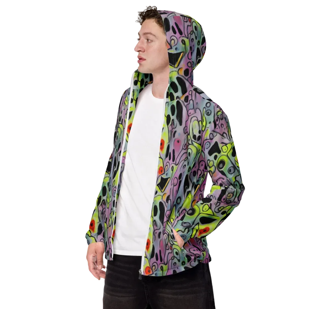 Pastel Mayhem on Men's Windbreaker — Left Front