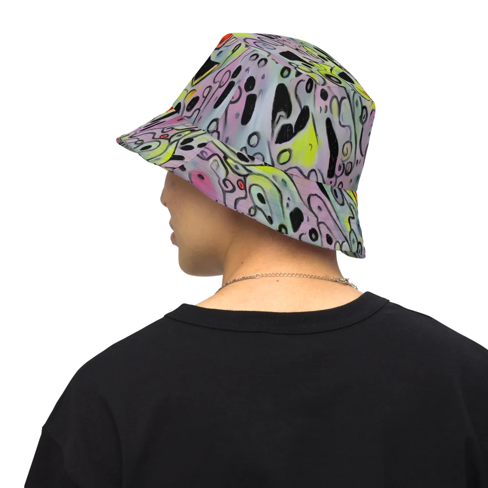 Pastel Mayhem on Reversible Bucket Hat — Back Inside