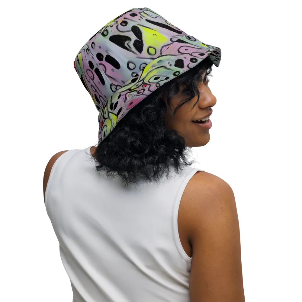 Pastel Mayhem on Reversible Bucket Hat — Right Outside