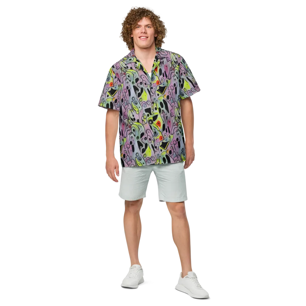 Pastel Mayhem on Button Shirt — Front