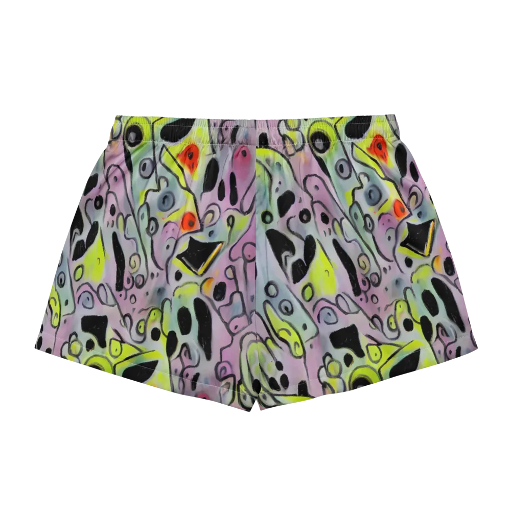 Pastel Mayhem on Women's Pajama Shorts — Back