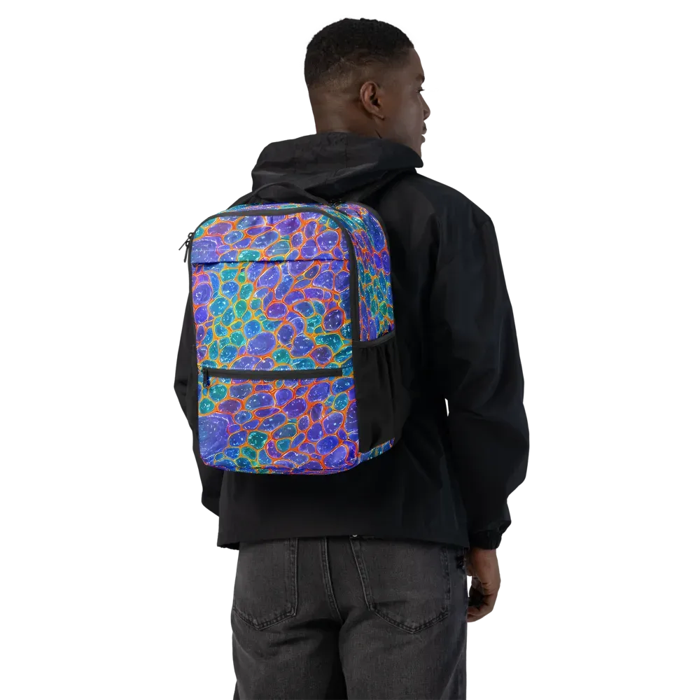 Neon Riverstone on Utility Backpack — Back