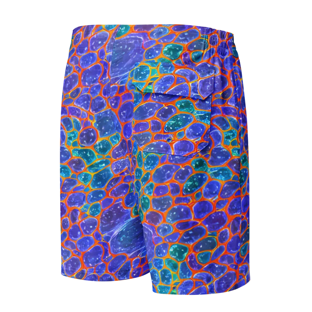 Neon Riverstone on Men's Board Shorts — Back