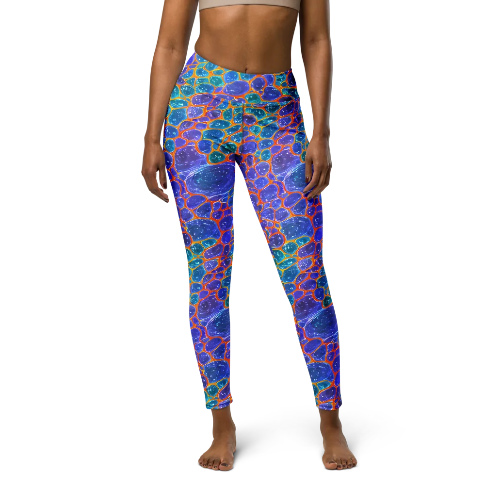 Neon Riverstone on Yoga Leggings — Front