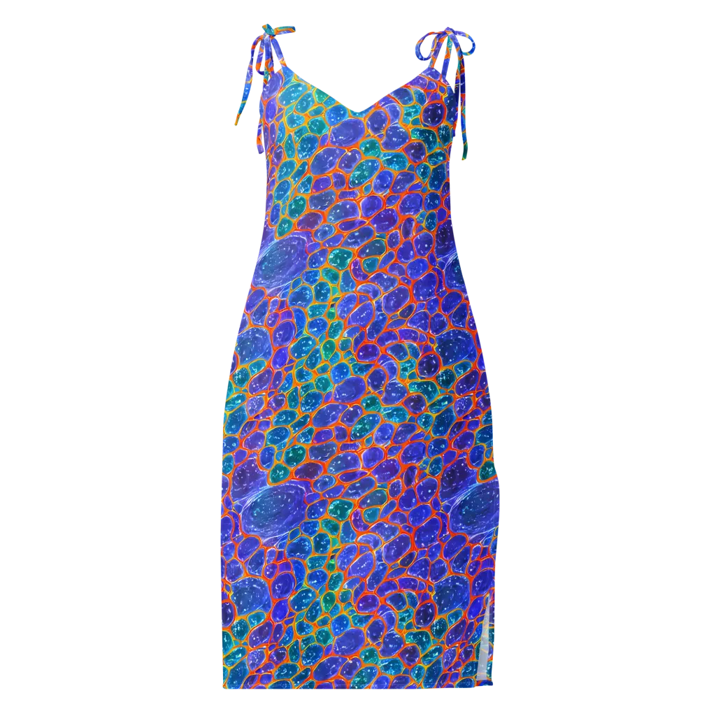 Neon Riverstone on Slip Dress — Front
