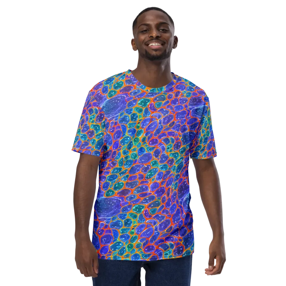 Neon Riverstone on Men's Crew Neck T-Shirt — Front