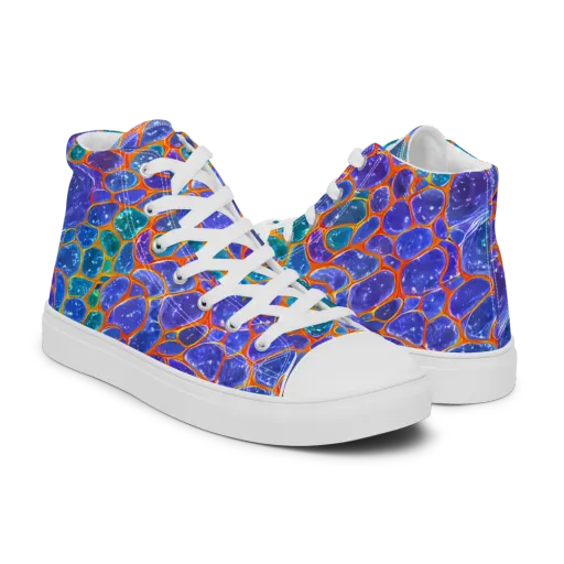 Neon Riverstone on a Men's High Top Canvas Shoes