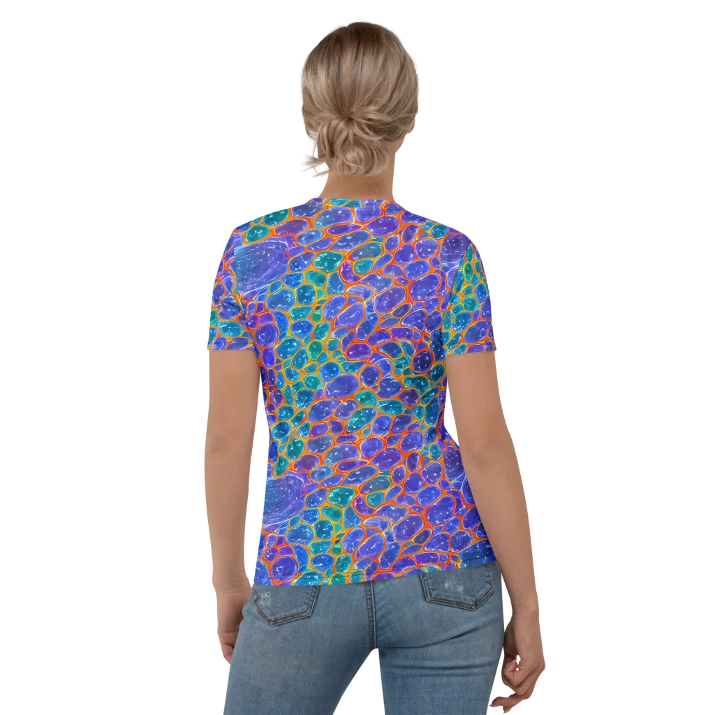 Neon Riverstone on Women's Crew Neck T-Shirt — Back