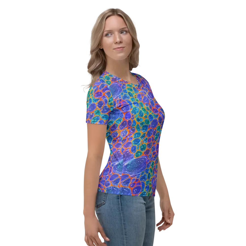 Neon Riverstone on Women's Crew Neck T-Shirt — Right