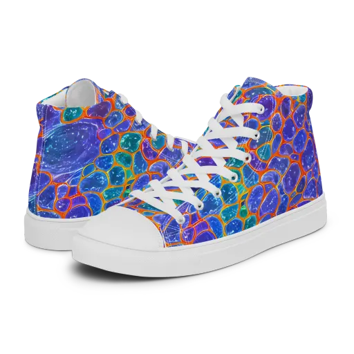 Neon Riverstone on a Women's High Top Canvas Shoes