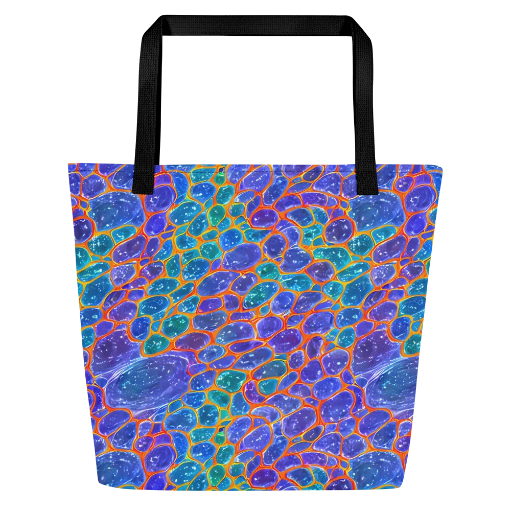 Neon Riverstone on Large Tote Bag W/ Pocket — Front