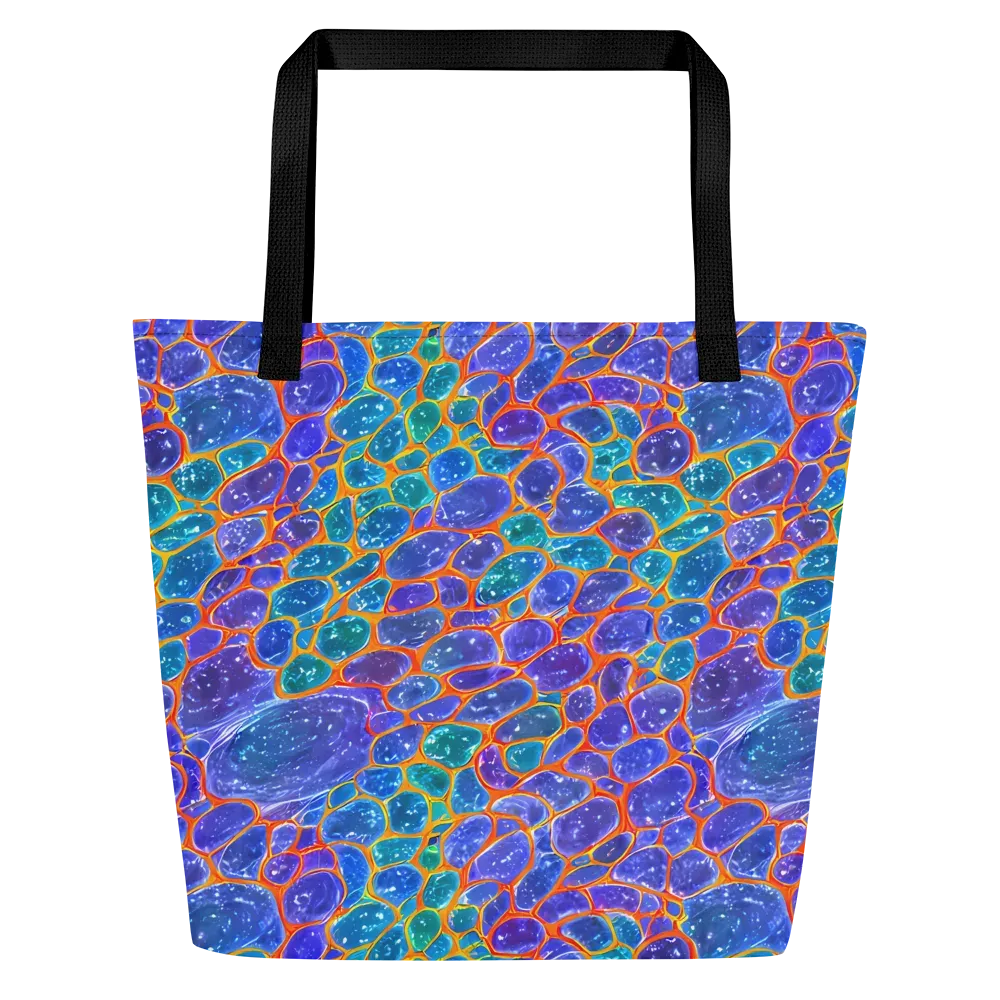 Neon Riverstone on Large Tote Bag W/ Pocket — Front