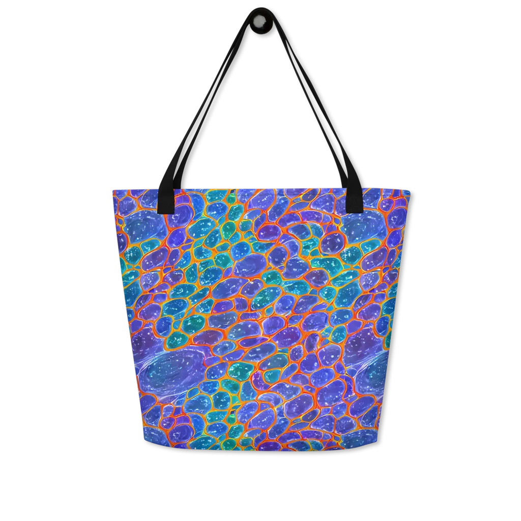 Neon Riverstone on Large Tote Bag W/ Pocket — Front