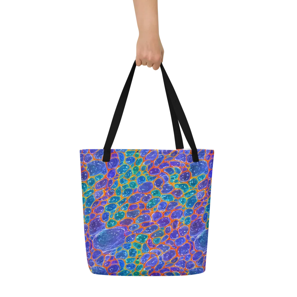 Neon Riverstone on Large Tote Bag W/ Pocket — Front