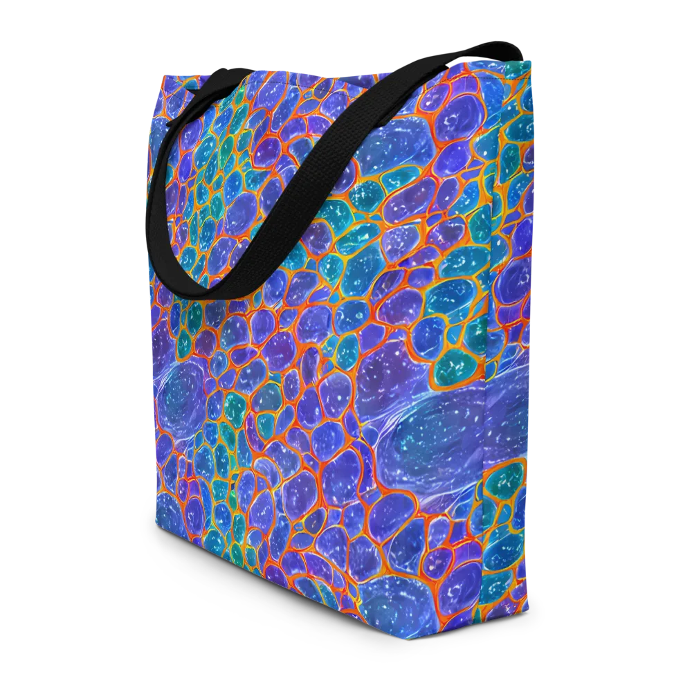 Neon Riverstone on Large Tote Bag W/ Pocket — Front