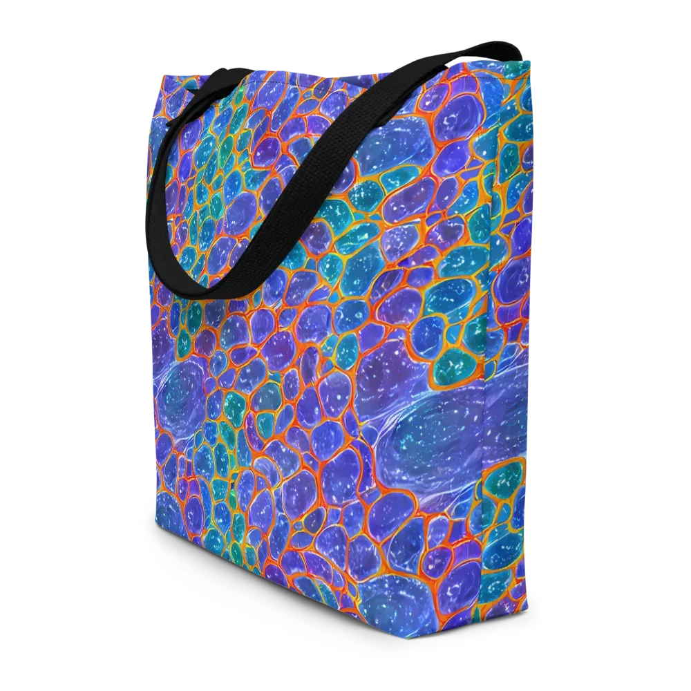 Neon Riverstone on Large Tote Bag W/ Pocket — Front