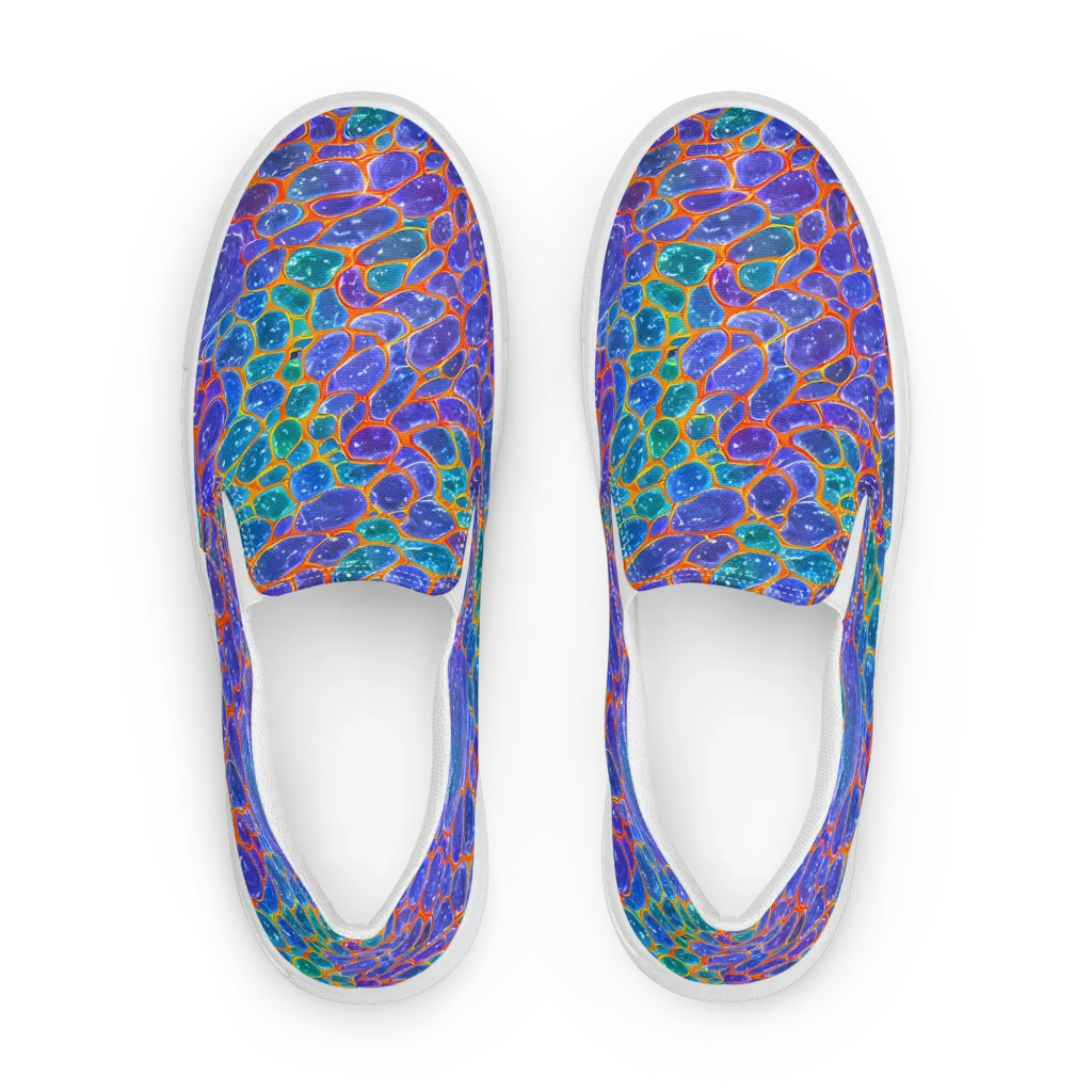 Neon Riverstone on Women's Slip-On Canvas Shoes — Front