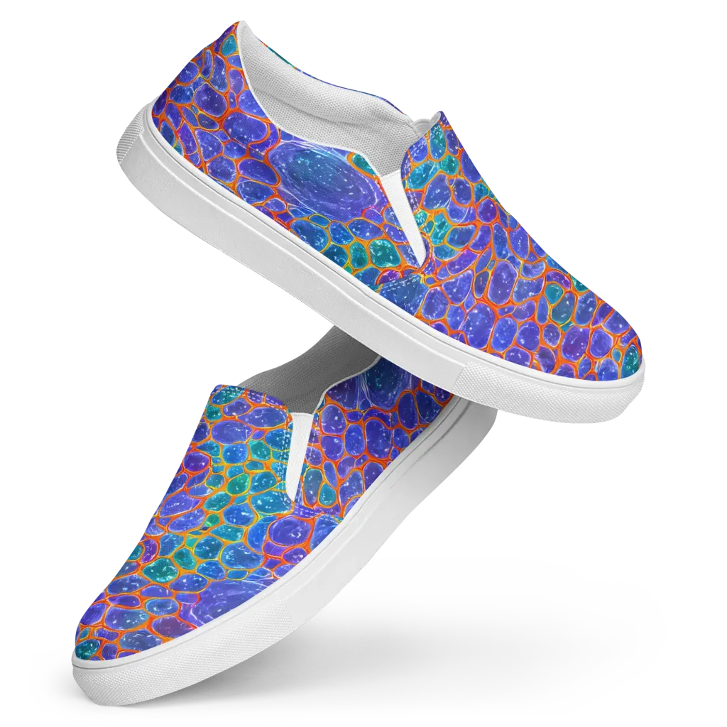 Neon Riverstone on Women's Slip-On Canvas Shoes — Front