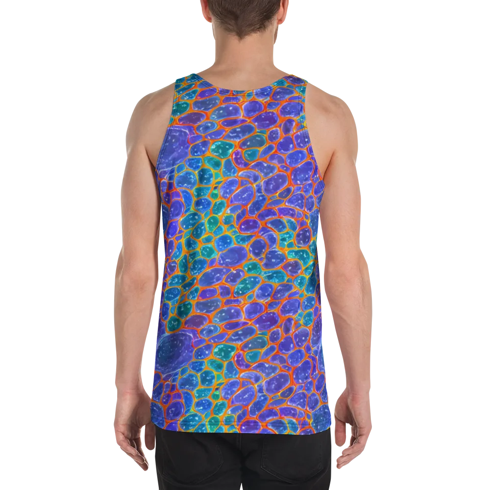 Neon Riverstone on Men's Tank Top — Back