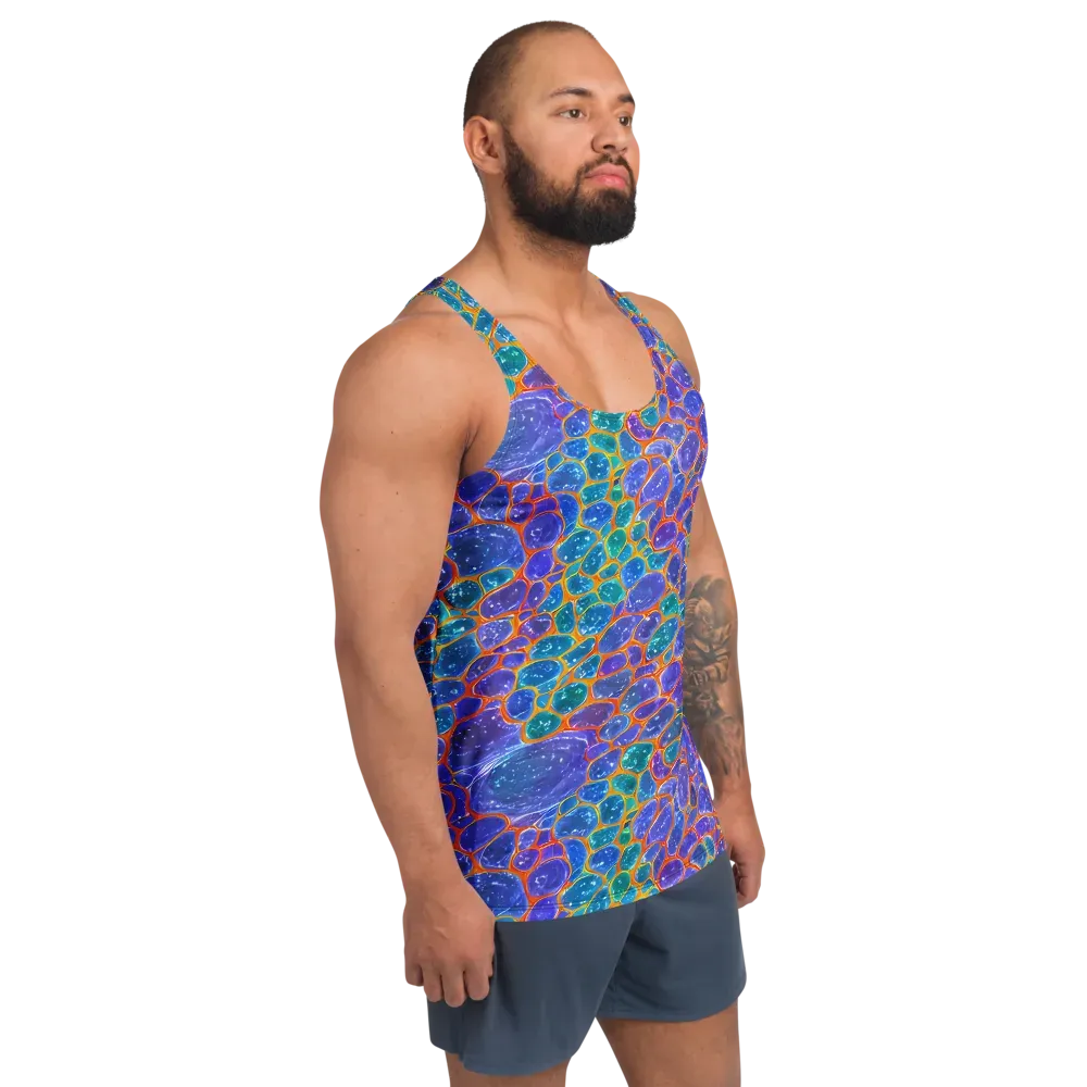 Neon Riverstone on Men's Tank Top — Right Front